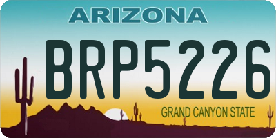 AZ license plate BRP5226