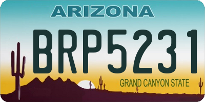 AZ license plate BRP5231