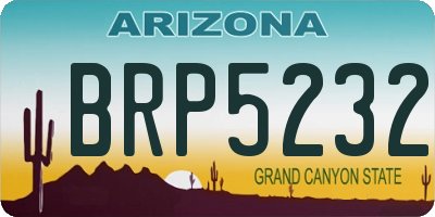 AZ license plate BRP5232