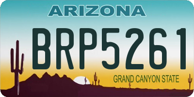 AZ license plate BRP5261