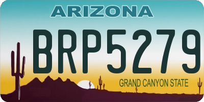 AZ license plate BRP5279