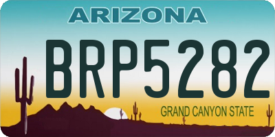 AZ license plate BRP5282