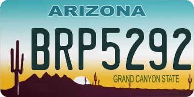 AZ license plate BRP5292