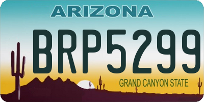 AZ license plate BRP5299