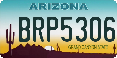 AZ license plate BRP5306