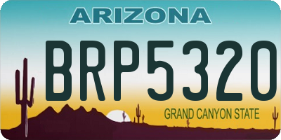 AZ license plate BRP5320