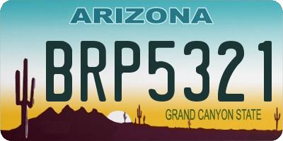 AZ license plate BRP5321