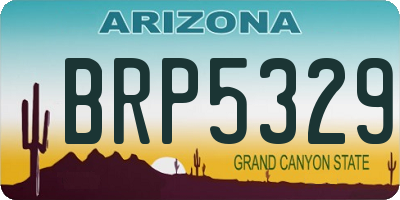 AZ license plate BRP5329