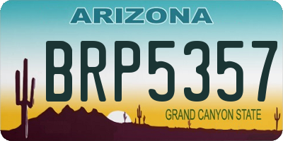 AZ license plate BRP5357