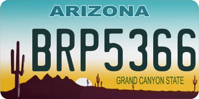 AZ license plate BRP5366