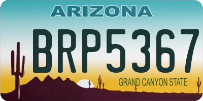 AZ license plate BRP5367