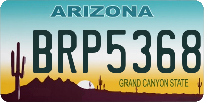 AZ license plate BRP5368