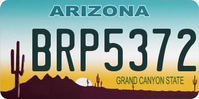 AZ license plate BRP5372