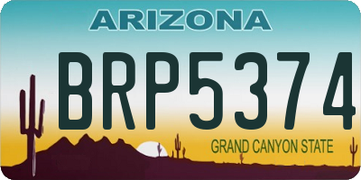 AZ license plate BRP5374