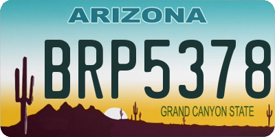 AZ license plate BRP5378