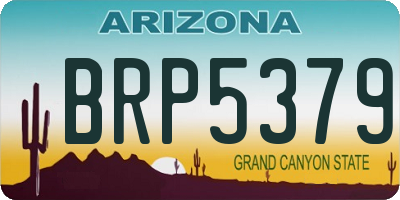 AZ license plate BRP5379