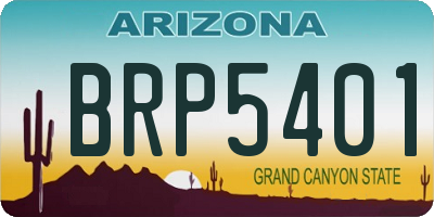 AZ license plate BRP5401