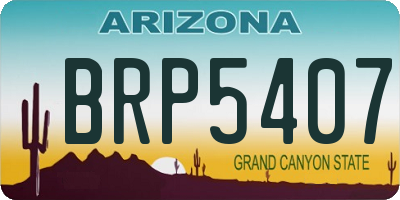 AZ license plate BRP5407
