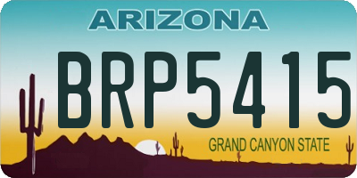 AZ license plate BRP5415
