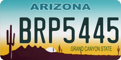 AZ license plate BRP5445