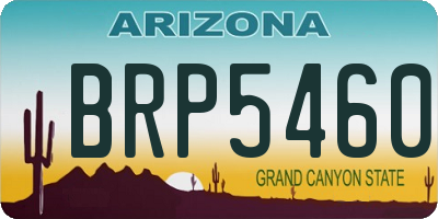 AZ license plate BRP5460