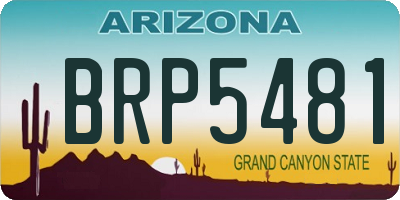 AZ license plate BRP5481