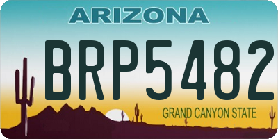 AZ license plate BRP5482