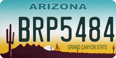 AZ license plate BRP5484