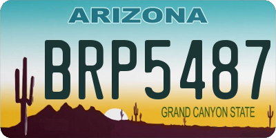 AZ license plate BRP5487