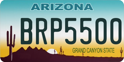 AZ license plate BRP5500