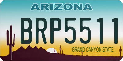 AZ license plate BRP5511