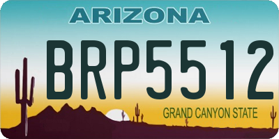 AZ license plate BRP5512