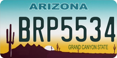 AZ license plate BRP5534