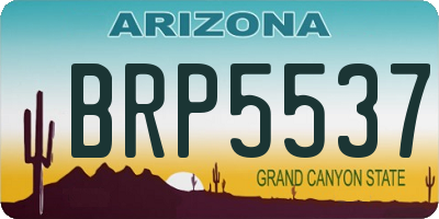AZ license plate BRP5537
