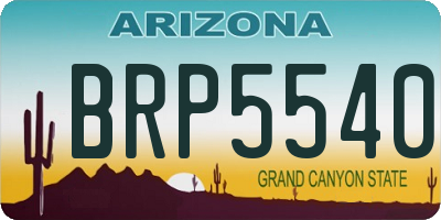 AZ license plate BRP5540