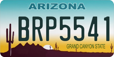 AZ license plate BRP5541