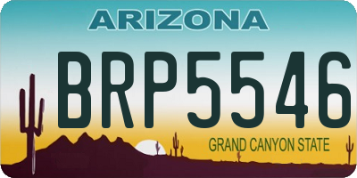 AZ license plate BRP5546
