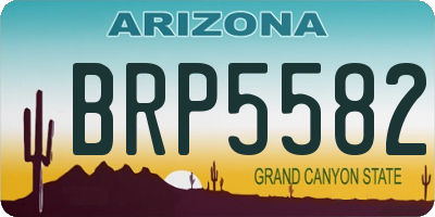 AZ license plate BRP5582