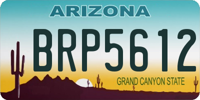 AZ license plate BRP5612