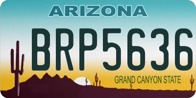 AZ license plate BRP5636