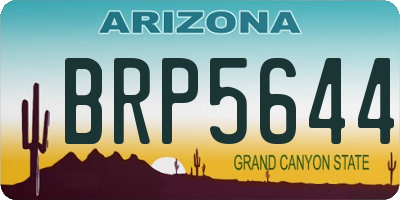 AZ license plate BRP5644