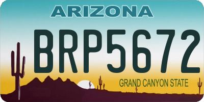 AZ license plate BRP5672