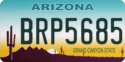 AZ license plate BRP5685