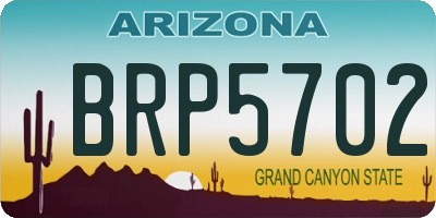 AZ license plate BRP5702