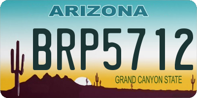 AZ license plate BRP5712