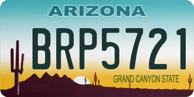 AZ license plate BRP5721