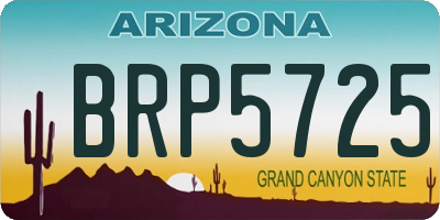 AZ license plate BRP5725