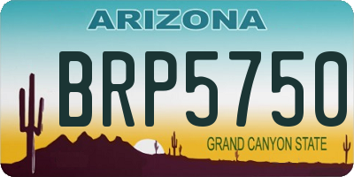 AZ license plate BRP5750