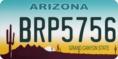 AZ license plate BRP5756