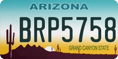 AZ license plate BRP5758